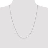 14k White Gold .5mm Box with Spring Ring Clasp Chain