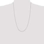 14k White Gold .5mm Box with Spring Ring Clasp Chain