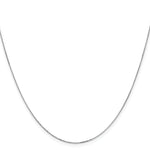 14k White Gold .5mm Box with Lobster Clasp Chain