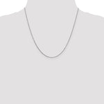14k White Gold .7mm Box with Spring Ring Clasp Chain