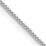 14k White Gold .7mm Box with Spring Ring Clasp Chain