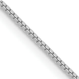 14k White Gold .7mm Box with Spring Ring Clasp Chain