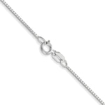 14k White Gold .7mm Box with Spring Ring Clasp Chain