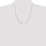 14k White Gold .7mm Box with Spring Ring Clasp Chain