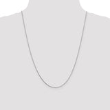 14k White Gold .7mm Box with Spring Ring Clasp Chain