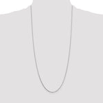 14k White Gold .7mm Box with Spring Ring Clasp Chain