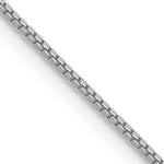 14k White Gold .7mm Box with Lobster Clasp Chain