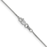 14k White Gold .7mm Box with Lobster Clasp Chain