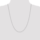 14k White Gold .7mm Box with Lobster Clasp Chain