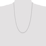 14k White Gold .7mm Box with Lobster Clasp Chain