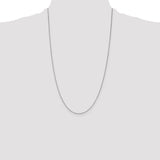 14k White Gold .7mm Box with Lobster Clasp Chain