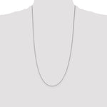 14k White Gold .7mm Box with Lobster Clasp Chain