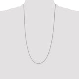 14k White Gold .7mm Box with Lobster Clasp Chain