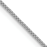 14k White Gold .7mm Box with Lobster Clasp Chain