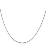 14k White Gold .7mm Box with Lobster Clasp Chain