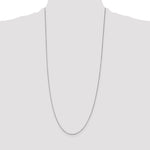 14k White Gold .7mm Box with Lobster Clasp Chain