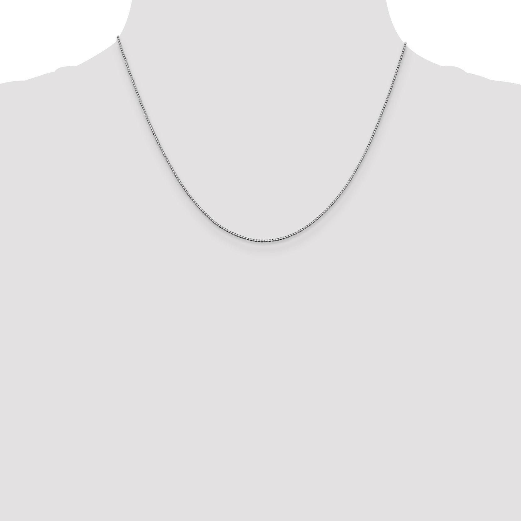 14k White Gold .95mm Box Chain