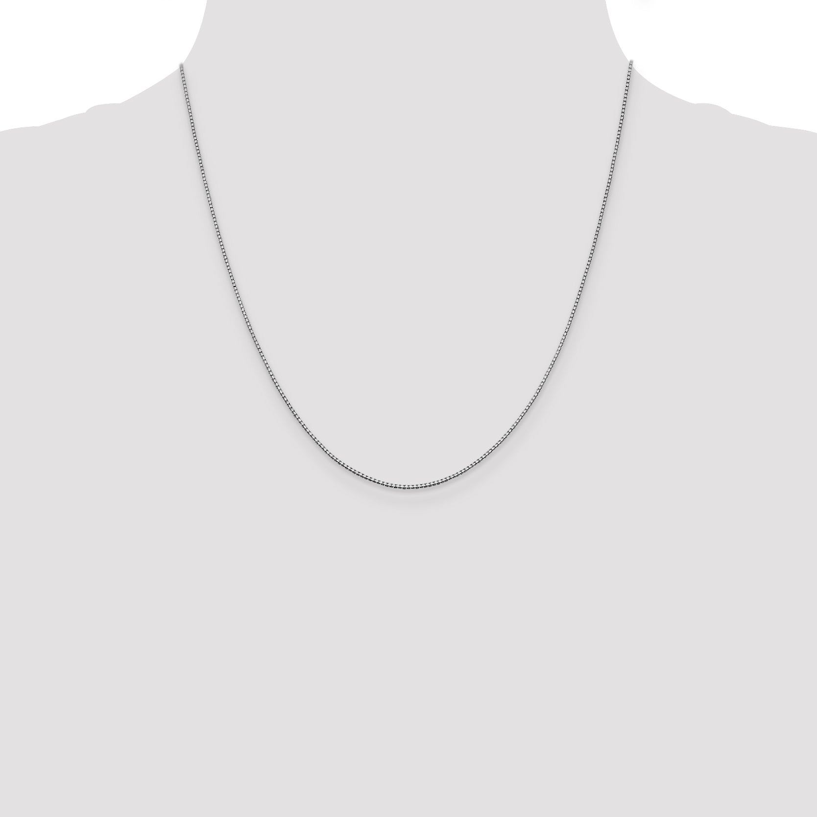 14k White Gold .95mm Box Chain