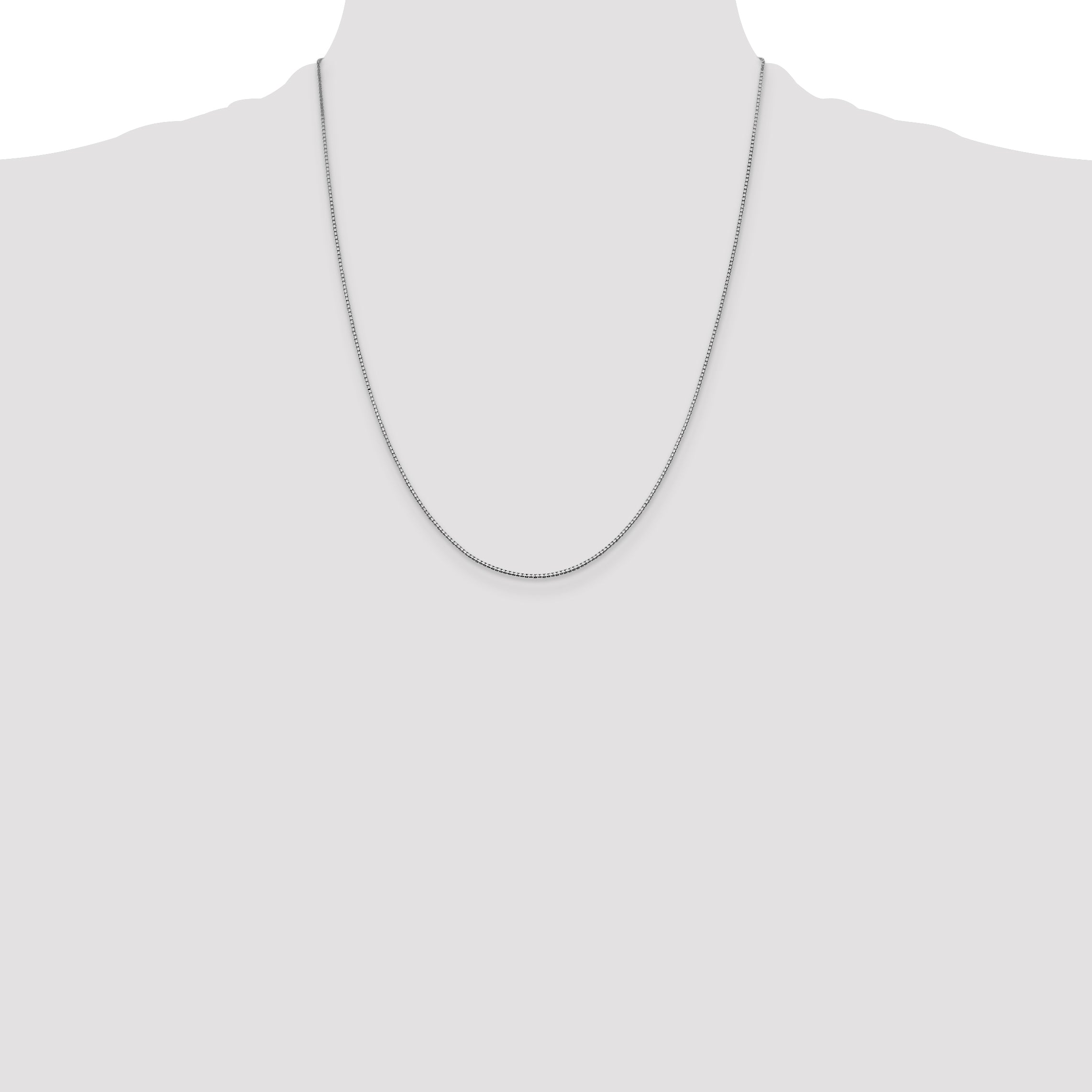 14k White Gold .95mm Box Chain