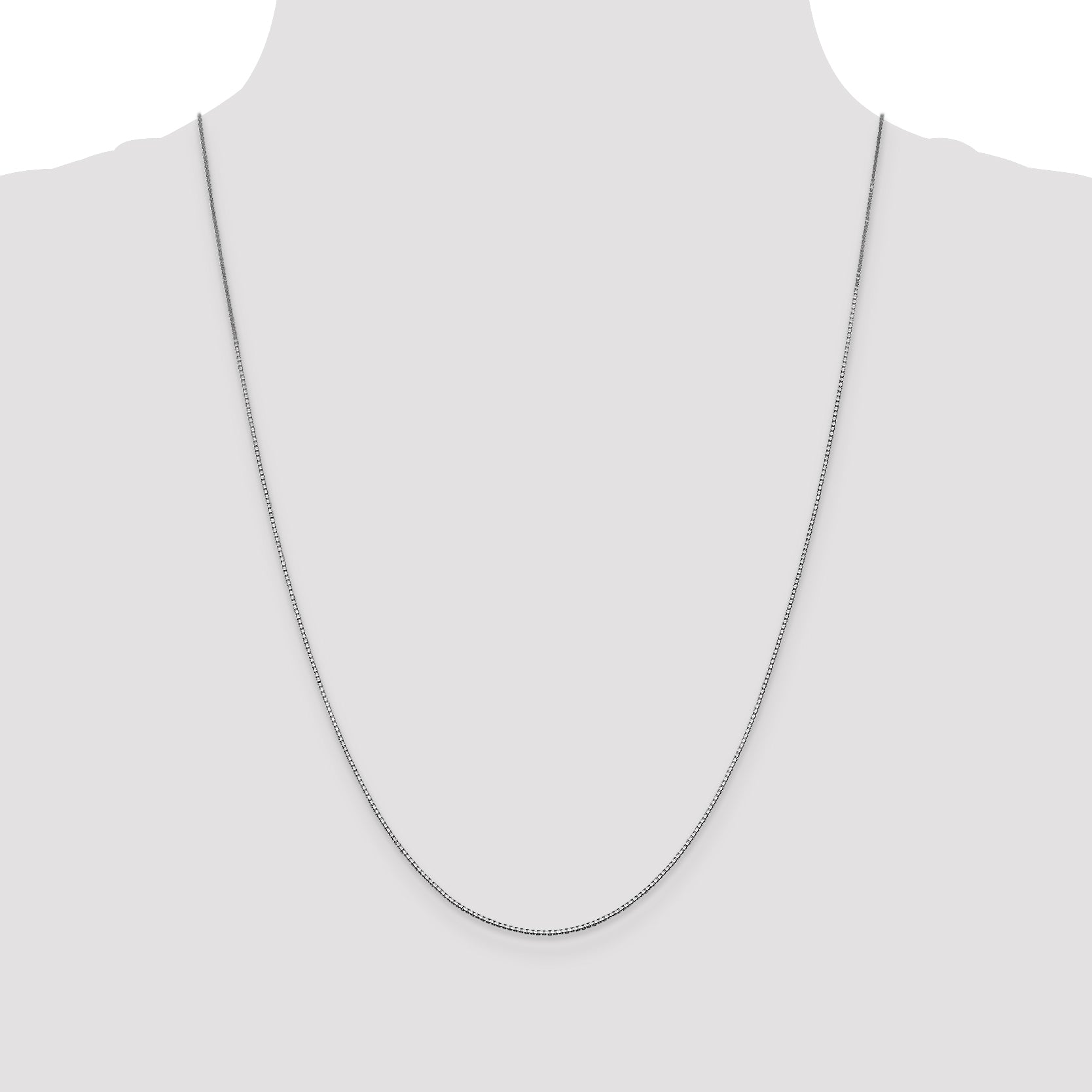 14k White Gold .95mm Box Chain