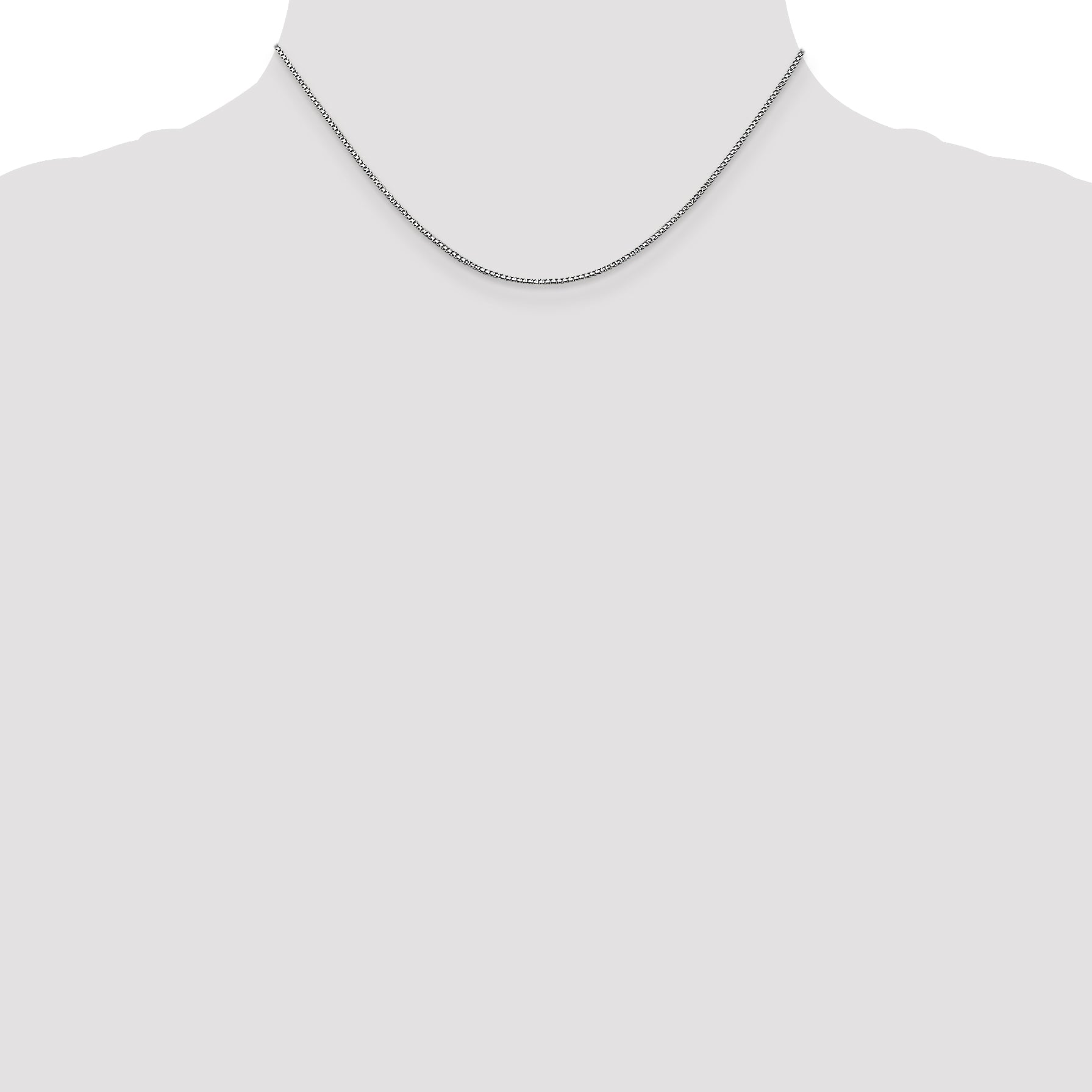 14k White Gold 1mm Box Chain