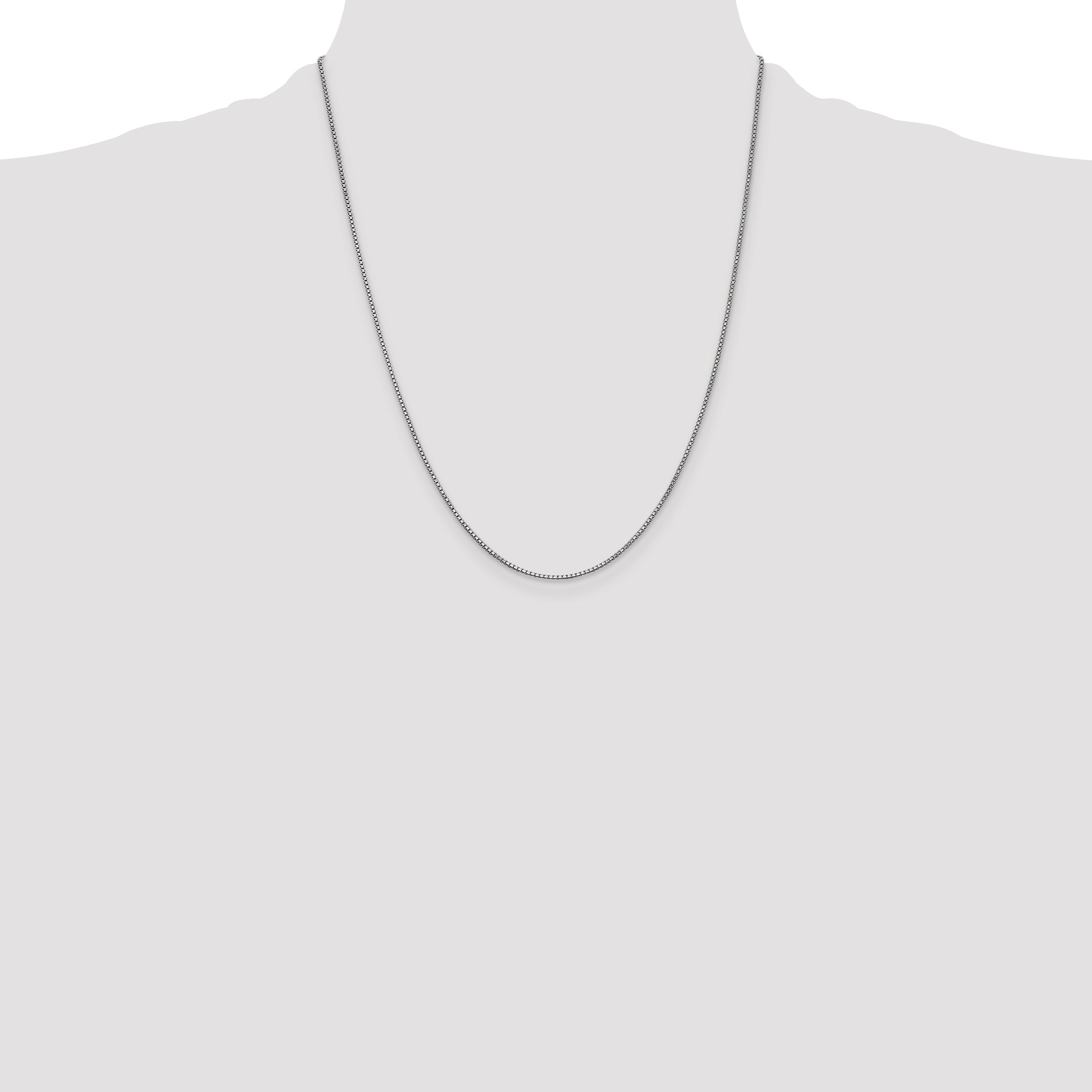 14k White Gold 1mm Box Chain