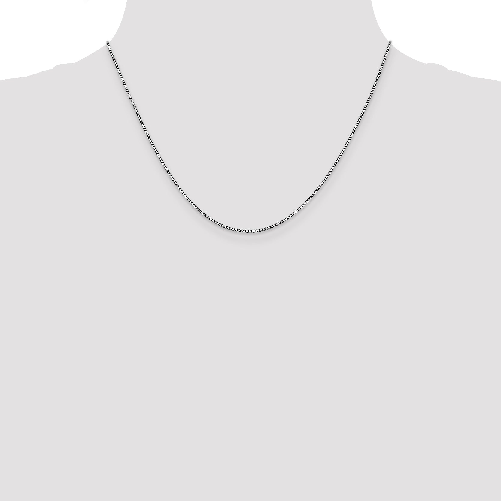 14k White Gold 1.05mm Box Chain