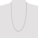 14k White Gold 1.05mm Box Chain