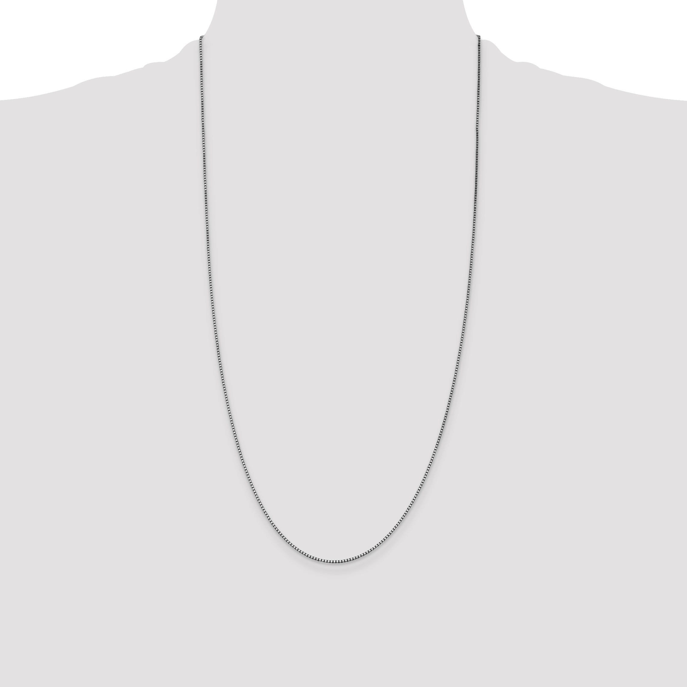 14k White Gold 1.05mm Box Chain