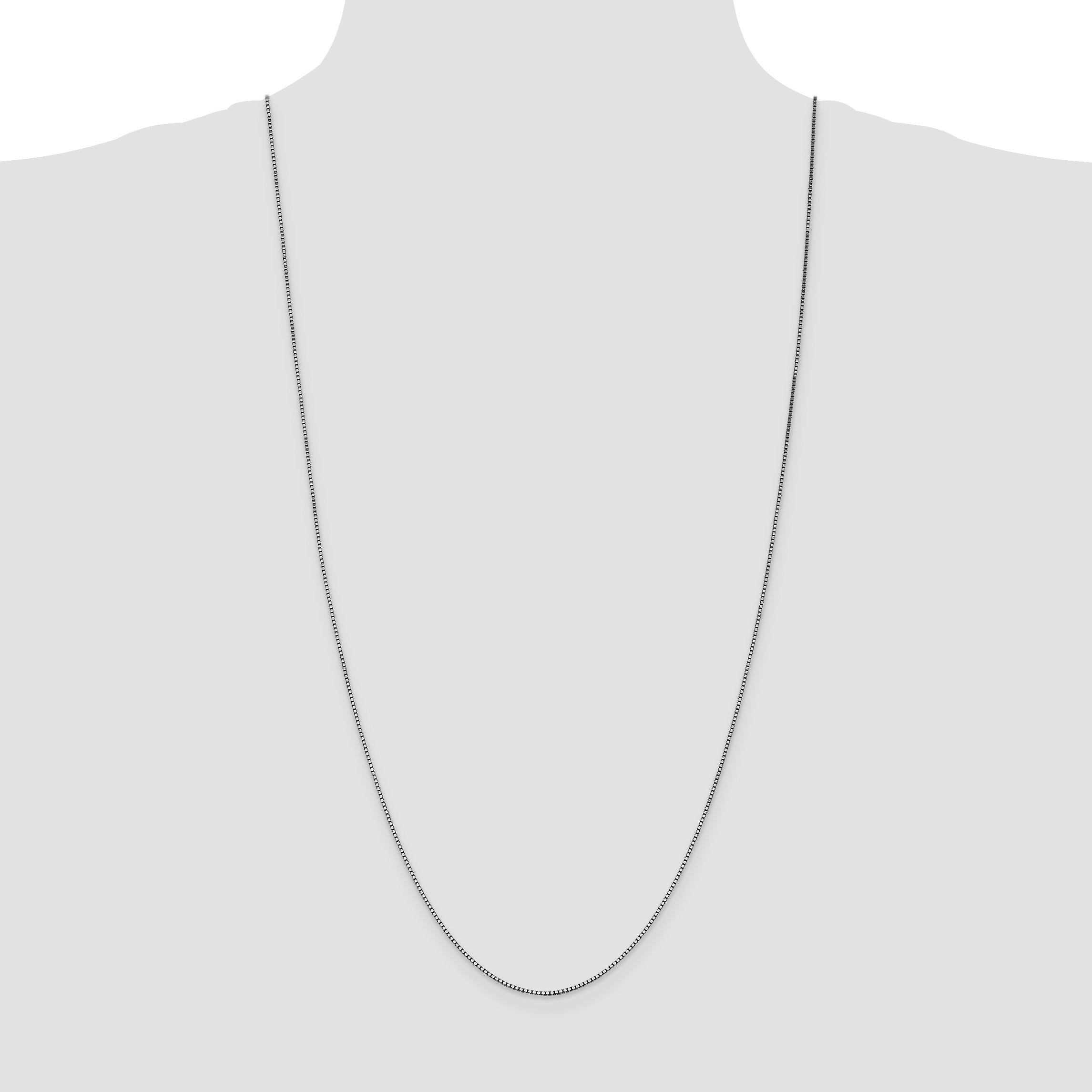 14k White Gold 1.05mm Box Chain