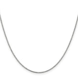 14k White Gold 1.1mm Box Chain