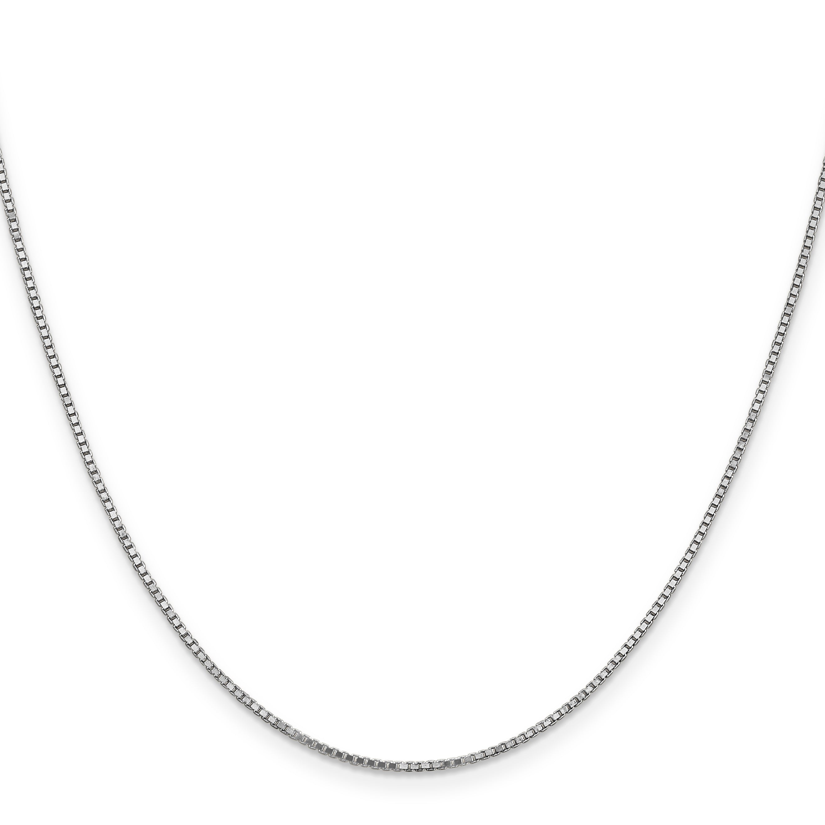 14k White Gold 1.1mm Box Chain