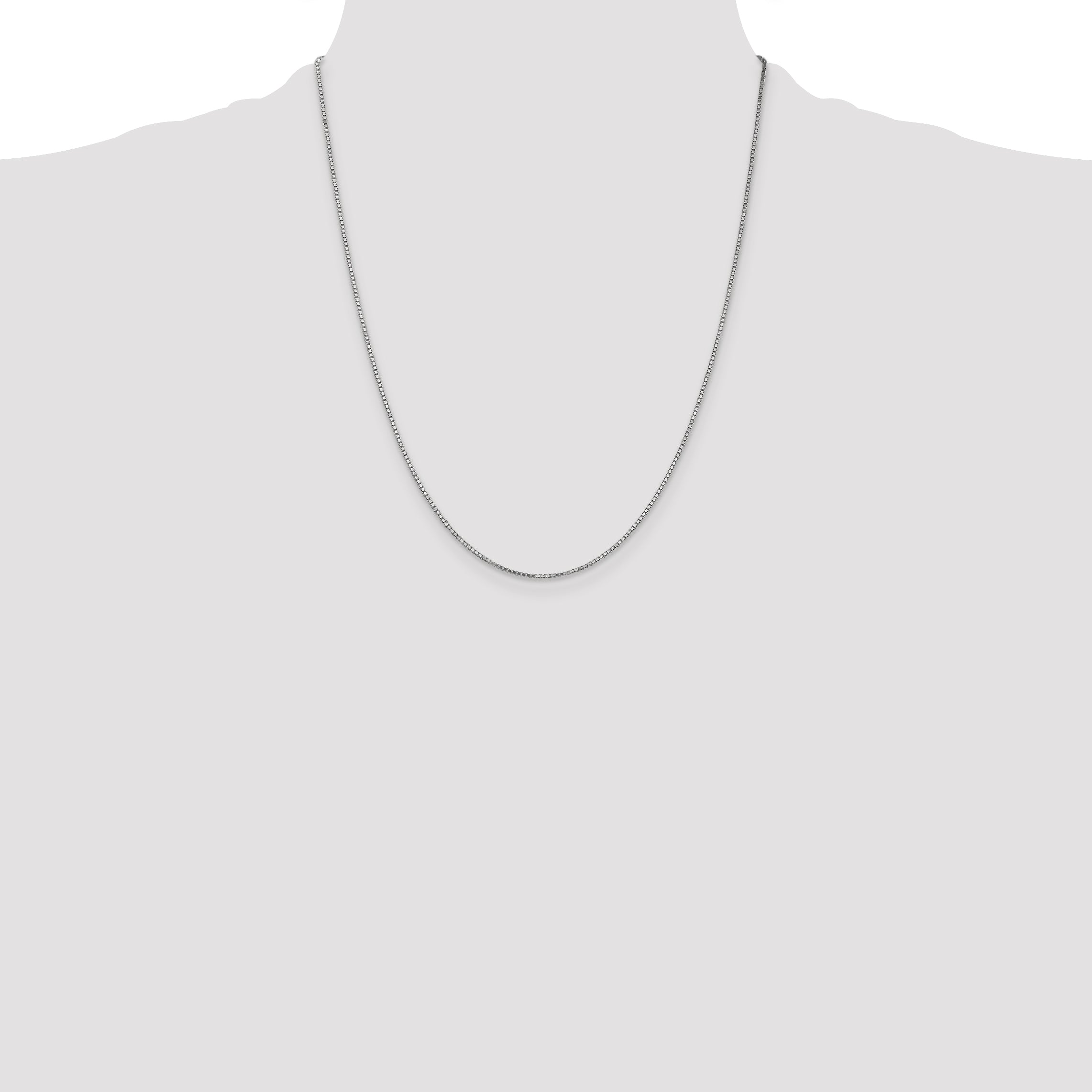 14k White Gold 1.1mm Box Chain
