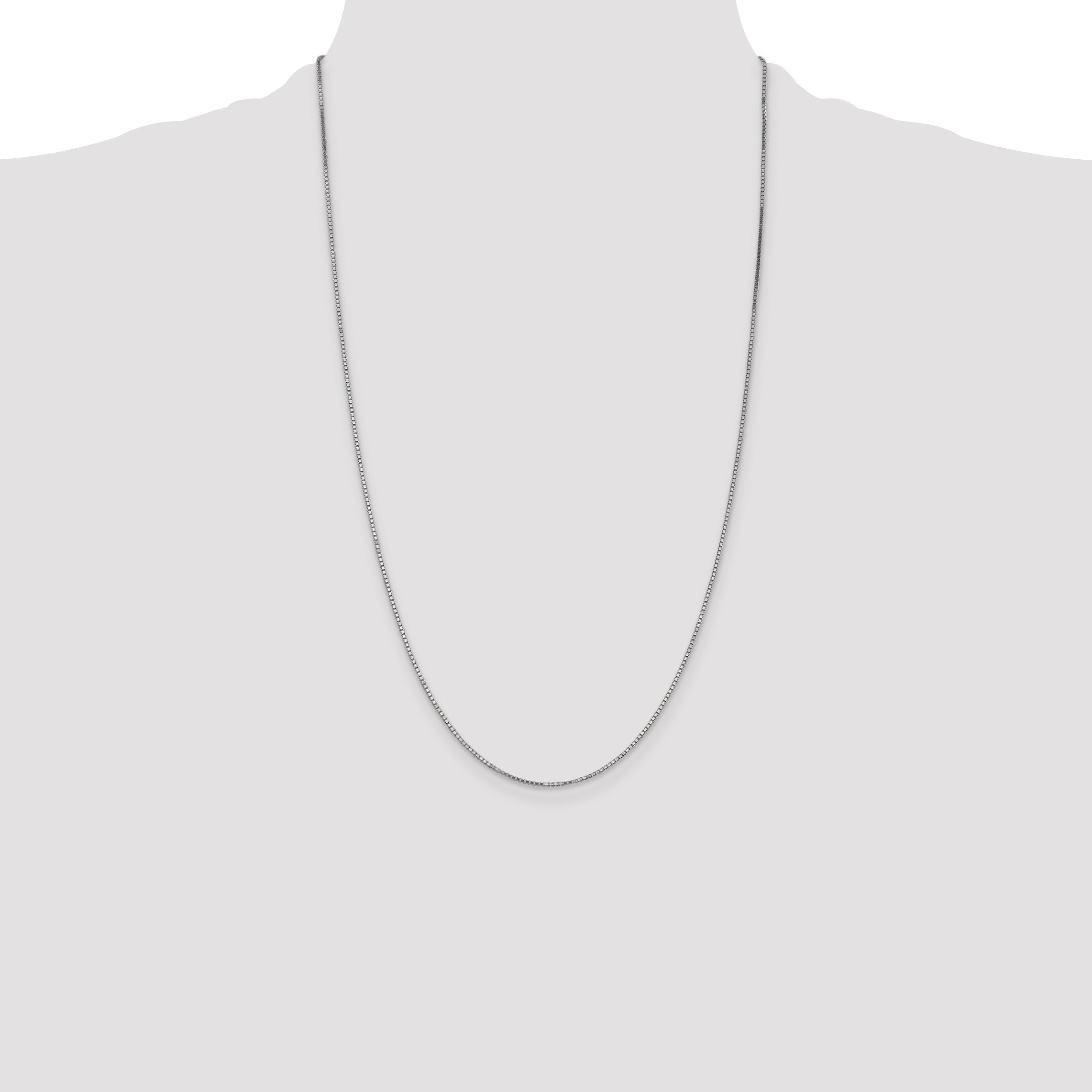 14k White Gold 1.1mm Box Chain