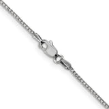14k White Gold 1.1mm Box Chain