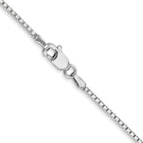 14k White Gold 1.3mm Box Chain