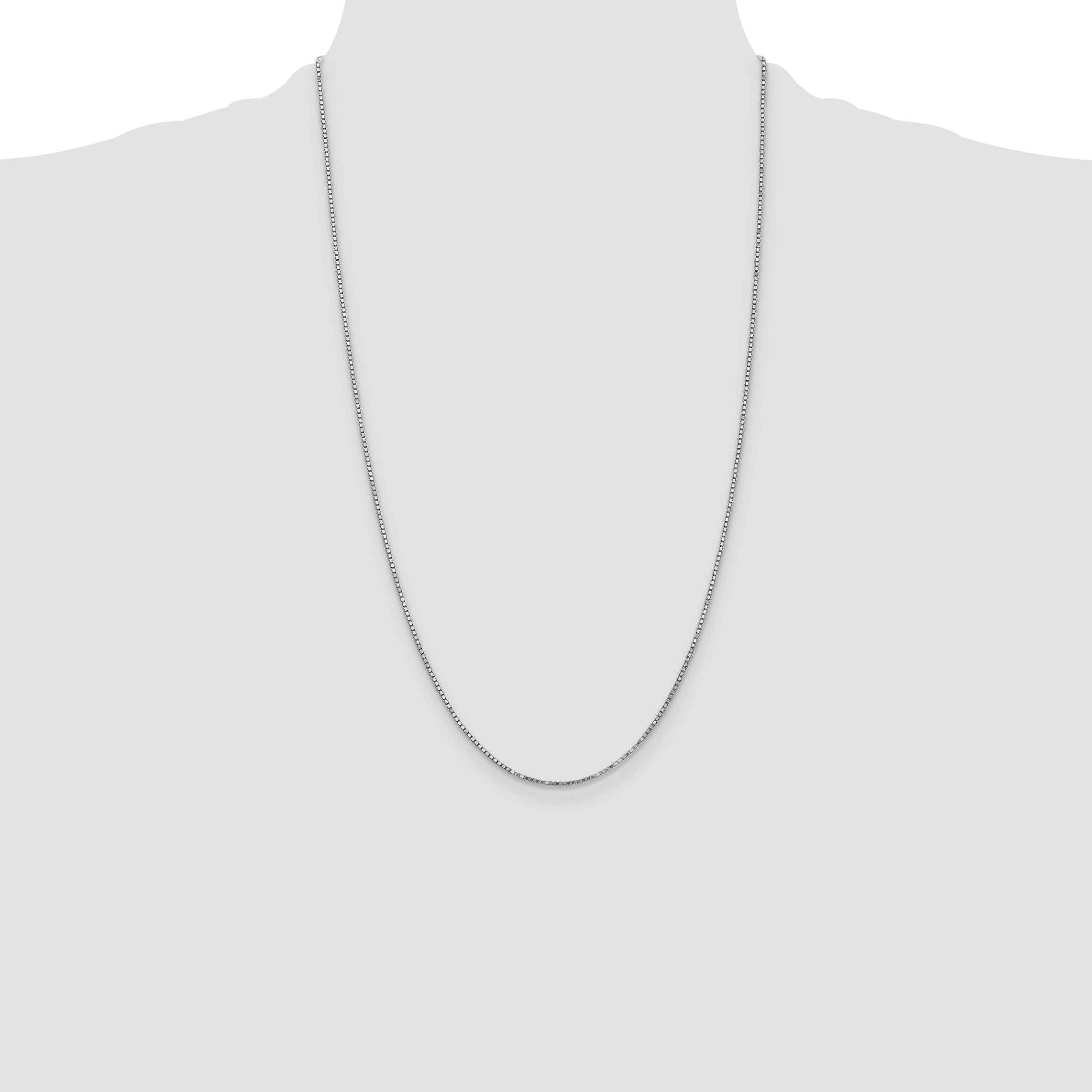 14k White Gold 1.3mm Box Chain