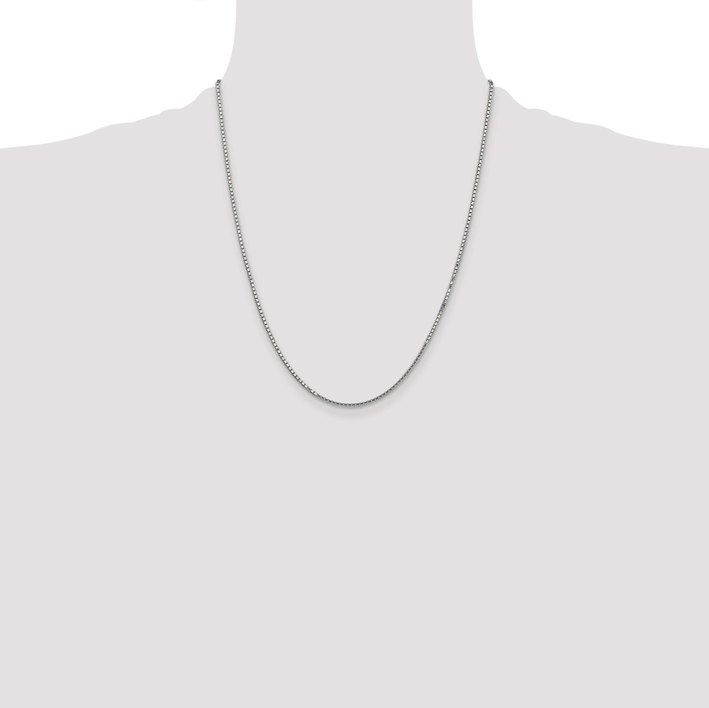 14k White Gold 1.5mm Box Chain