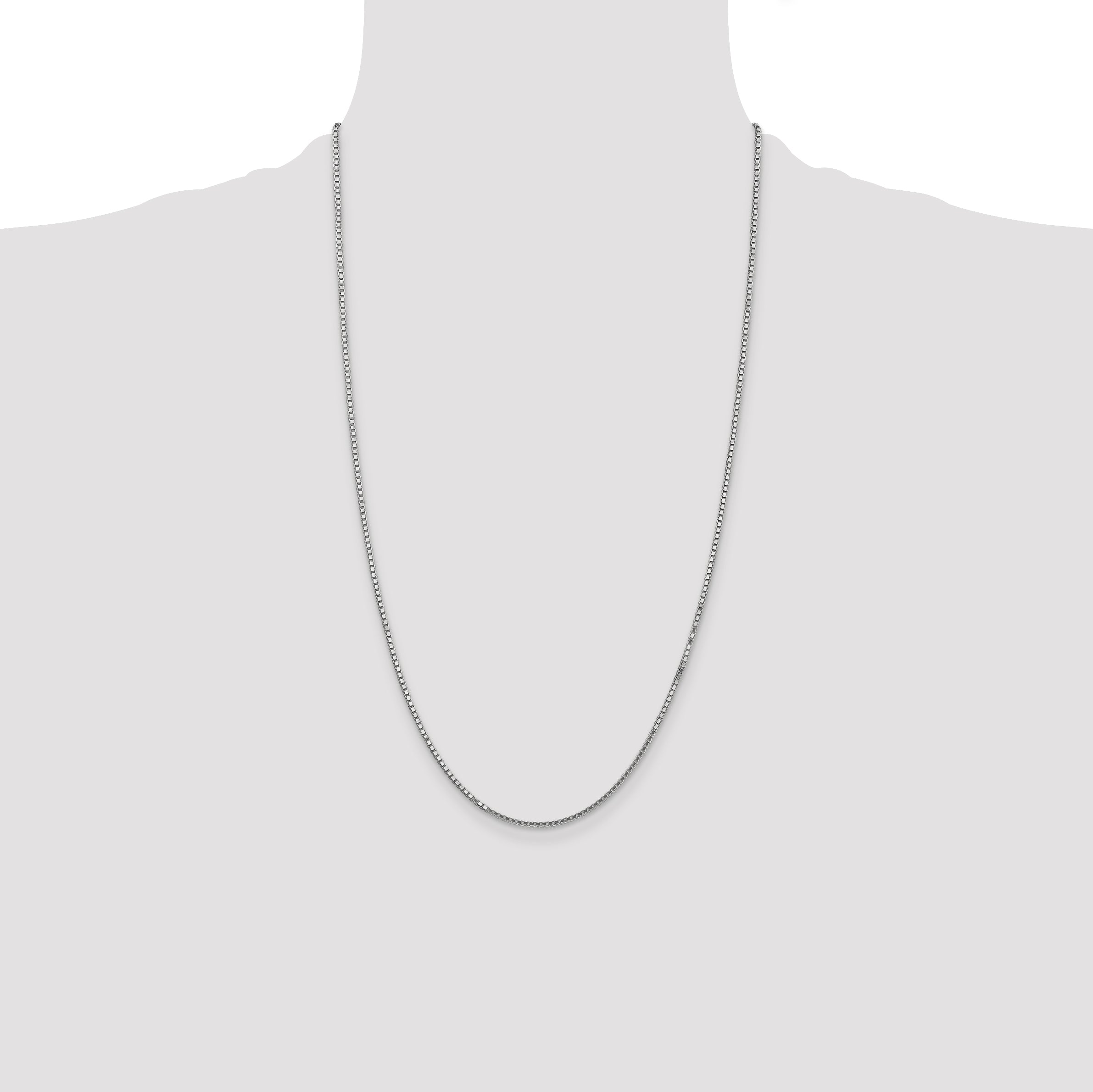 14k White Gold 1.5mm Box Chain