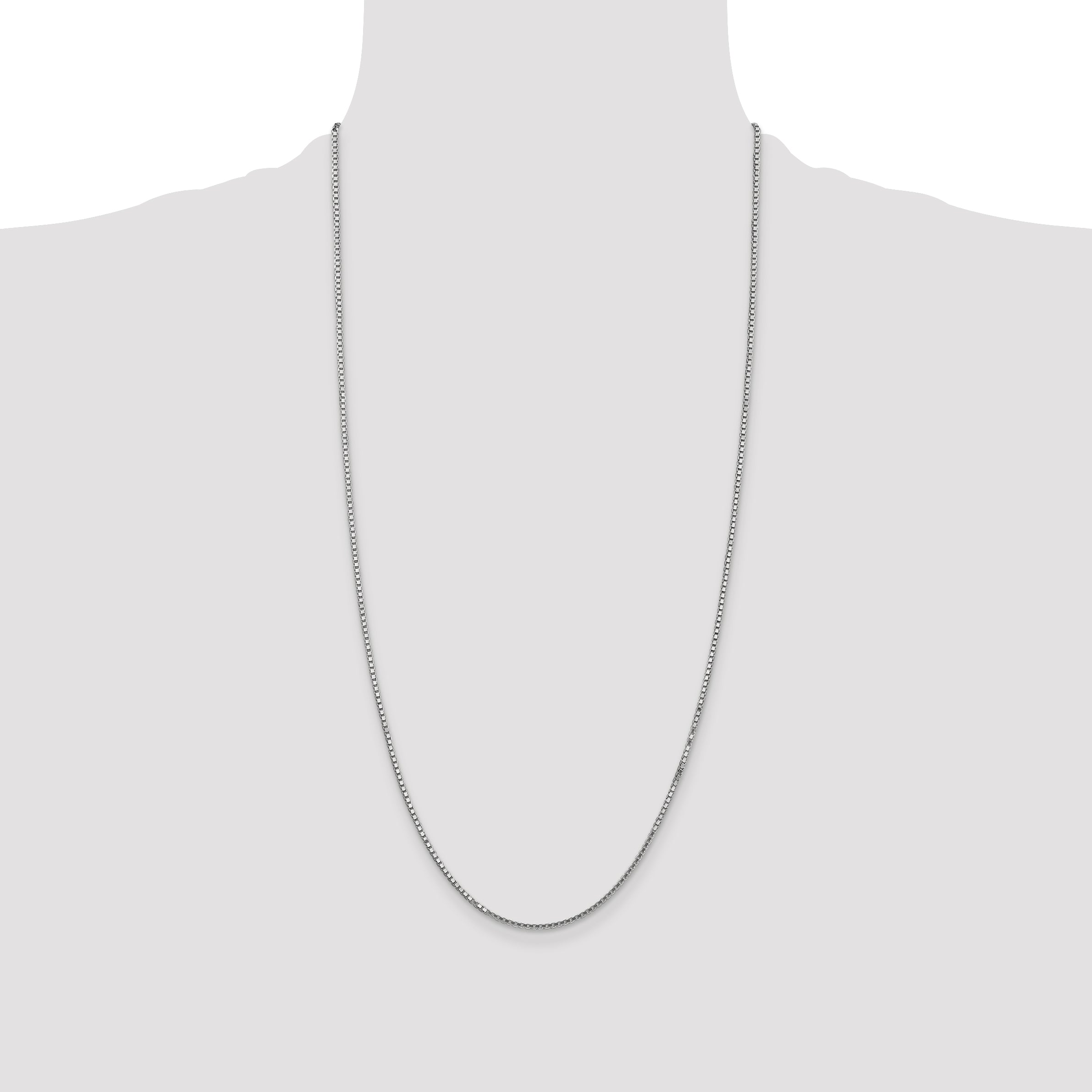 14k White Gold 1.5mm Box Chain