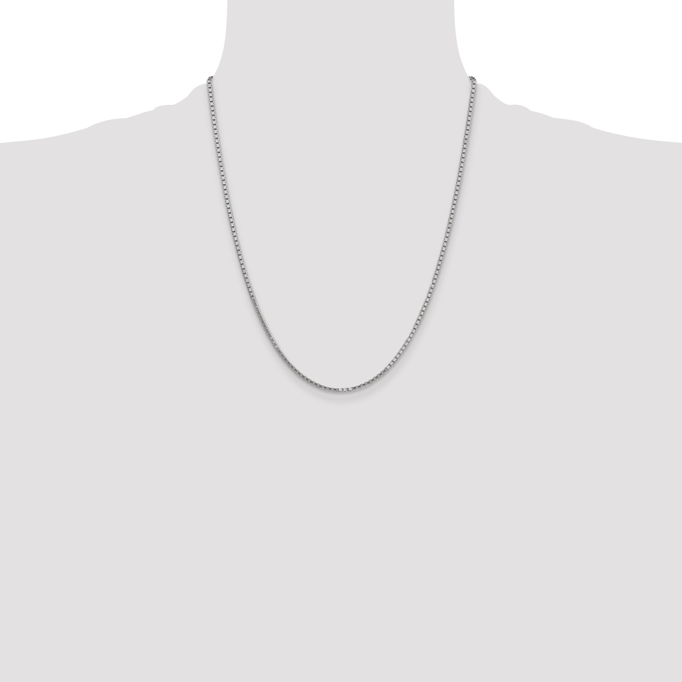 14k White Gold 1.9mm Box Chain