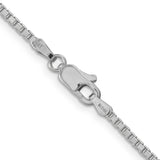 14k White Gold 1.9mm Box Chain