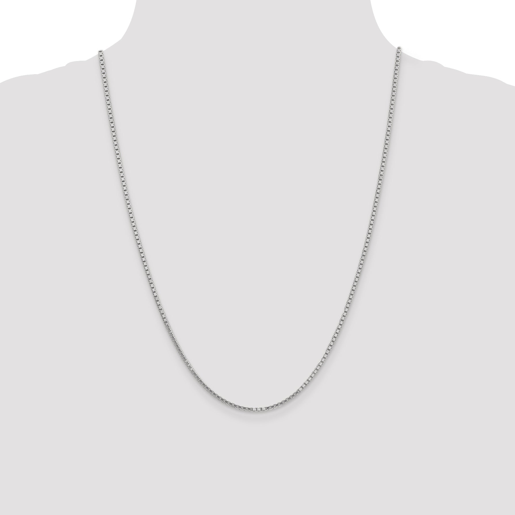 14k White Gold 1.9mm Box Chain