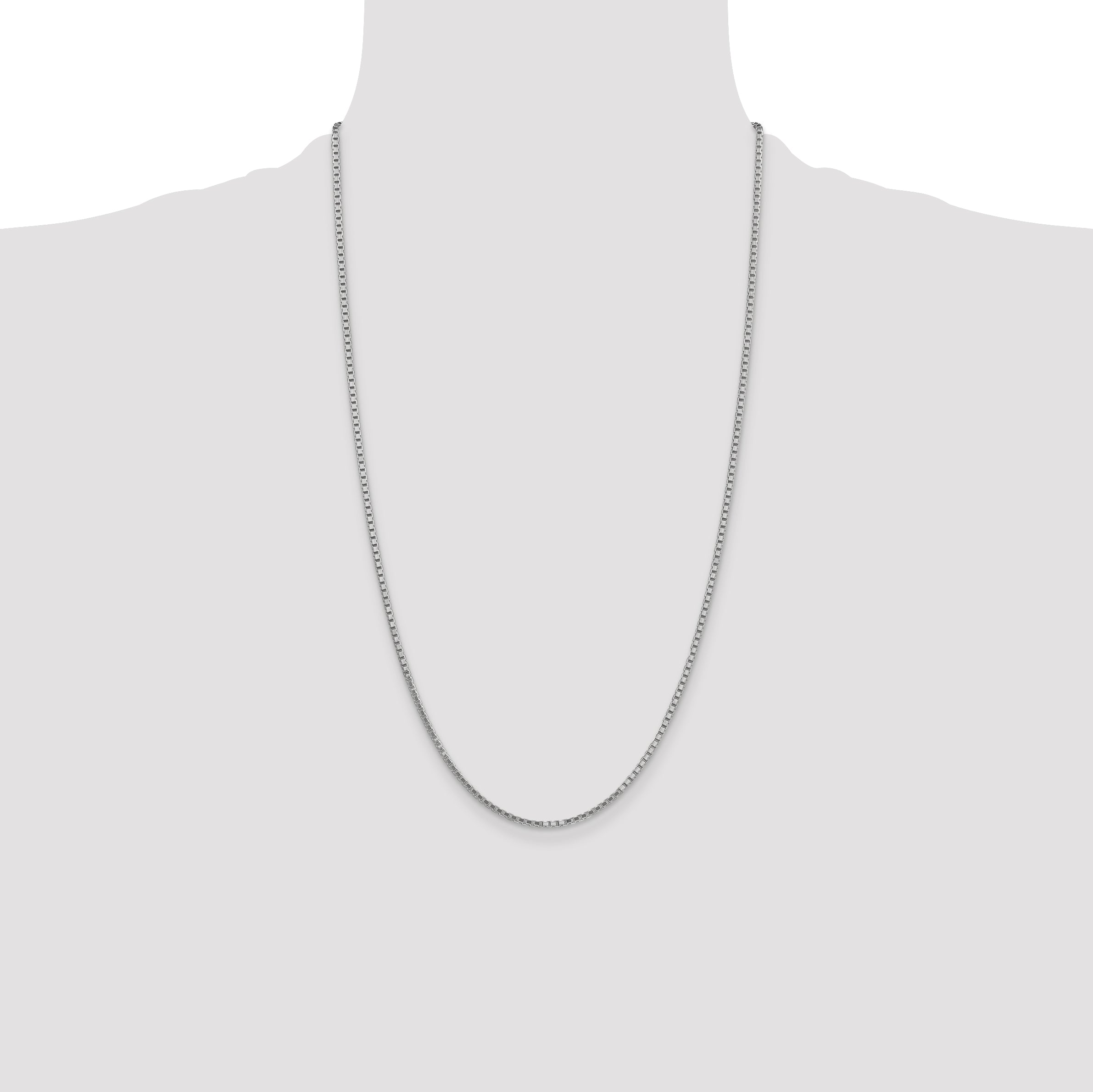14k White Gold 1.9mm Box Chain