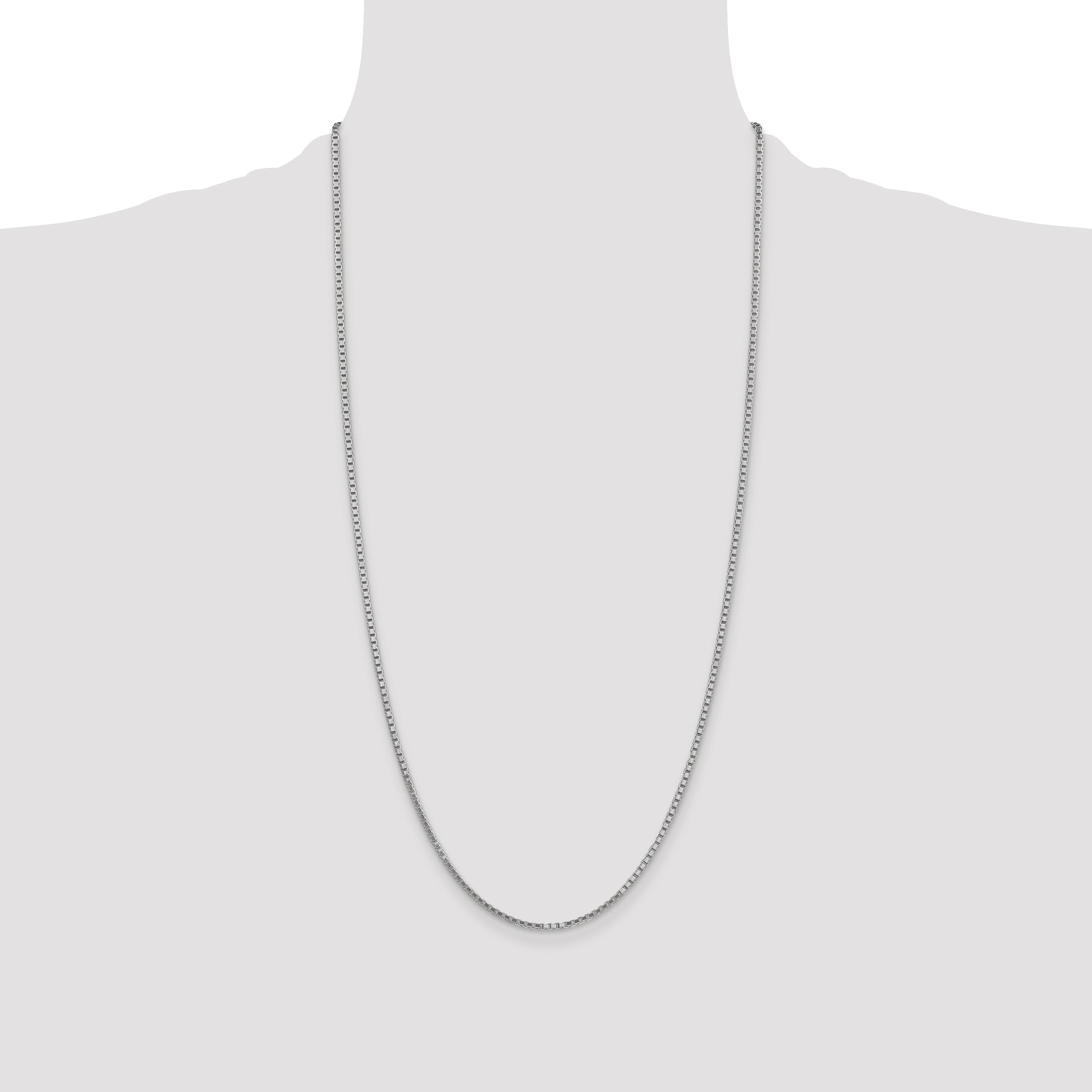 14k White Gold 1.9mm Box Chain