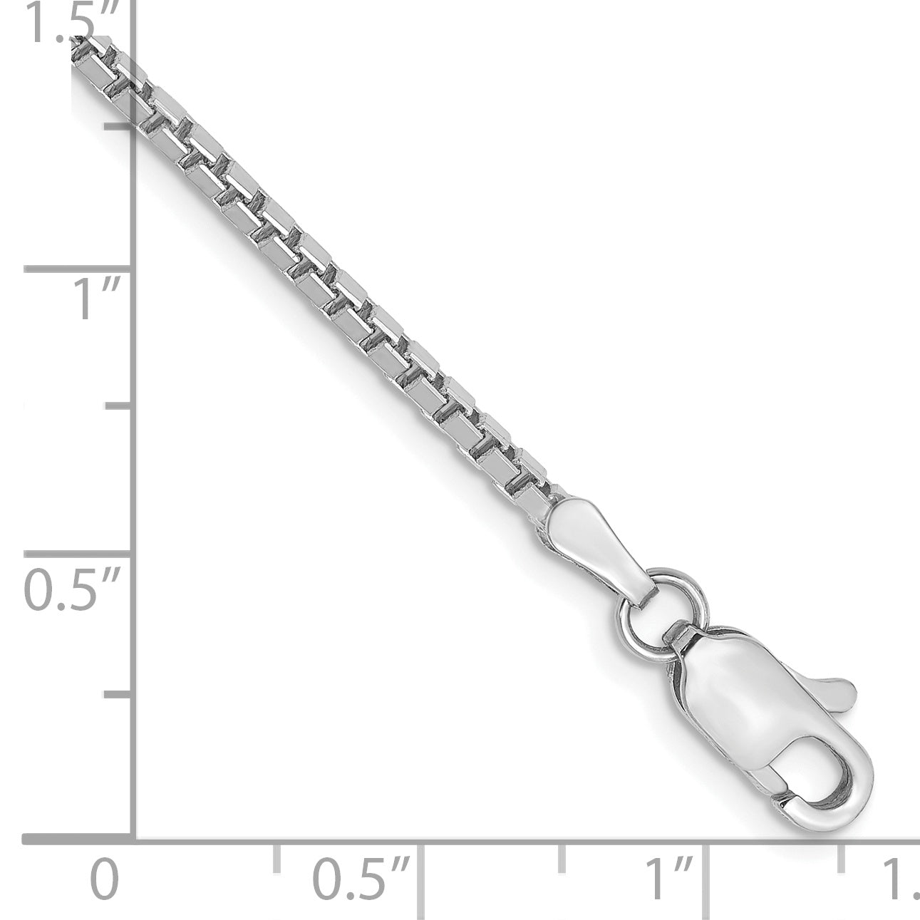 14k White Gold 1.9mm Box Chain
