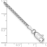 14k White Gold 1.9mm Box Chain