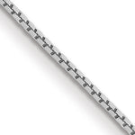 14k White Gold .9mm Box with Spring Ring Clasp Chain