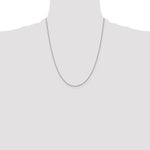 14k White Gold .9mm Box with Spring Ring Clasp Chain
