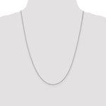 14k White Gold .9mm Box with Spring Ring Clasp Chain